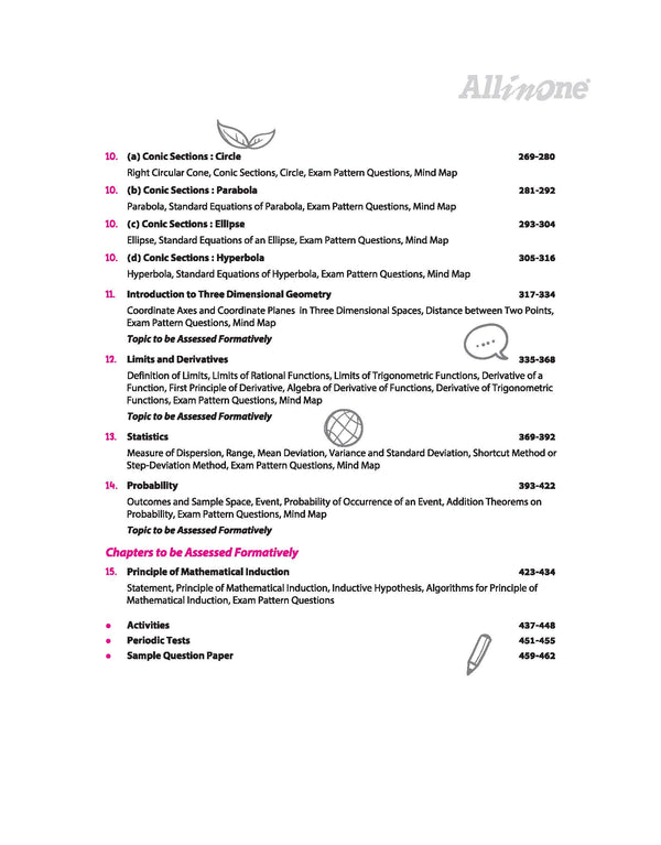 All in One  Mathematics Class 11 for CBSE Exam 2026-27 | NCERT Based Complete Theory, Practice Exercises, CBQs, A-R, Sample Papers & Mind Maps | Revised Edition as per Latest Syllabus