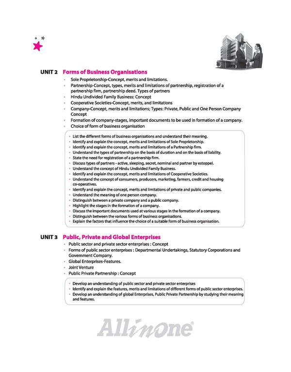 All in One Business Studies  Class 11 for CBSE Exam 2026-27 | NCERT Based Complete Theory, Practice Exercises, CBQs, A-R, Sample Papers & Mind Maps | Revised Edition as per Latest Syllabus