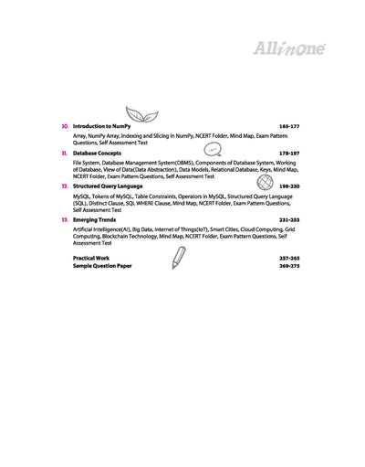 All in One Informatics Practices Class 11 CBSE 2026-27 Table of Contents