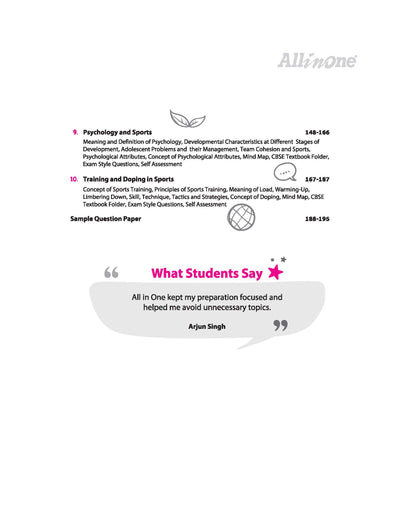 All in One Physical Education Class 11 CBSE 2026-27 Table of Contents