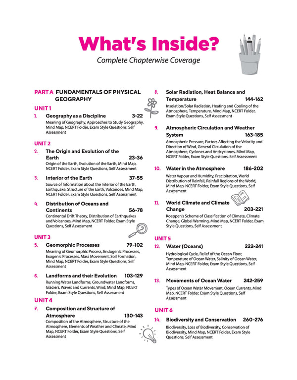 All in One Geography Class 11 CBSE 2026-27 Table of Contents