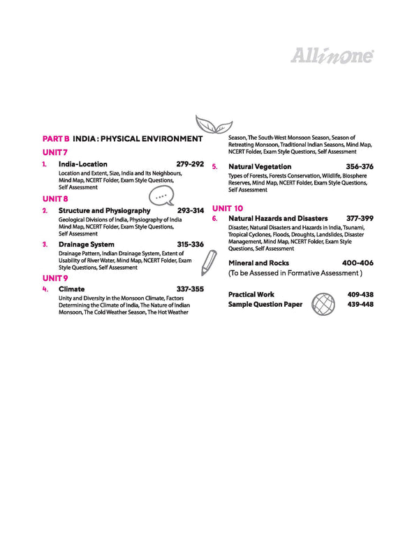 All in One Geography Class 11 CBSE 2026-27 Table of Contents
