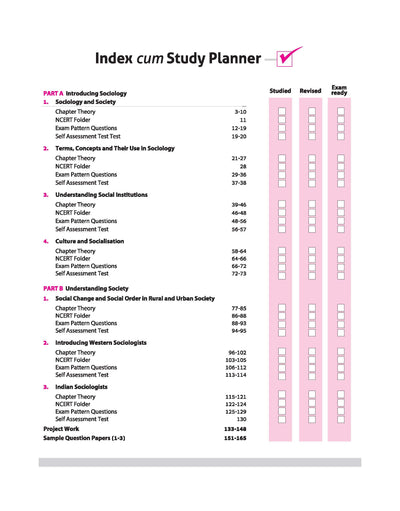CBSE All in One Sociology Class 11 Exam 2025-26 | NCERT & Other Important Questions, Sample Question Papers | Including Project Work
