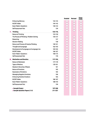 CBSE All in One Psychology Class 11 Exam 2025-26 | NCERT Questions & Other Important Questions, Sample Question Papers | Including Project Work
