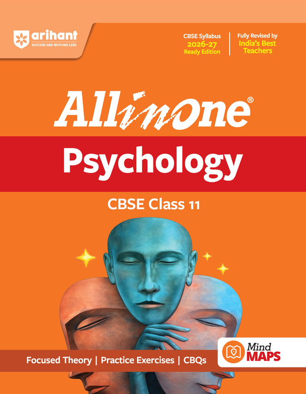 All in One Psychology Class 11 for CBSE Exam 2026-27 | NCERT Based Complete Theory, Practice Exercises, CBQs, A-R, Sample Papers & Mind Maps | Revised Edition as per Latest Syllabus