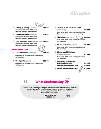 All in One English Core Class 12 for CBSE Exam 2026-27 | NCERT Based Complete Theory, Practice Exercises, CBQs, A-R, Sample Papers & Mind Maps | Revised Edition as per Latest Syllabus