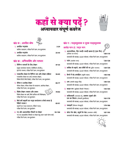 All in One Hindi Kendrik Class 12 Table of Contents