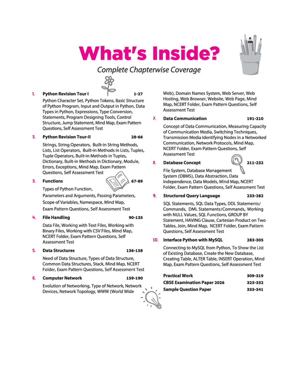 All in One Computer Science Class 12 CBSE 2026-27 Table of Contents
