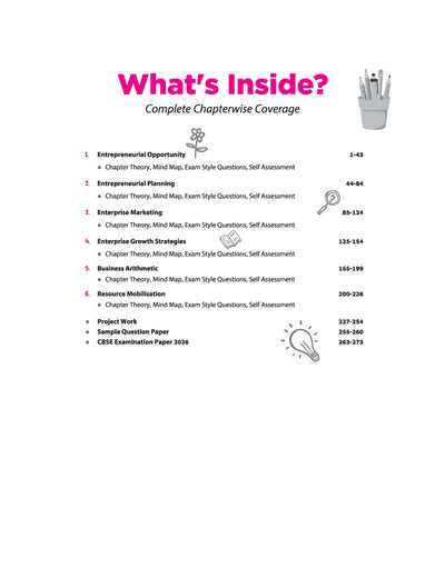 All in One Entrepreneurship Class 12 CBSE 2026-27 Table of Contents