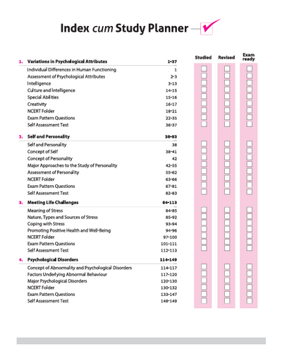 CBSE All in One Psychology Class 12 Exam 2025-26 | NCERT Ques. & Other Important Questions, Sample Question Papers | Including Project Work