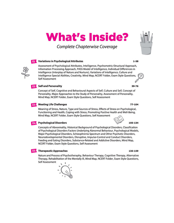 All in One Psychology Class 12 Table of Contents