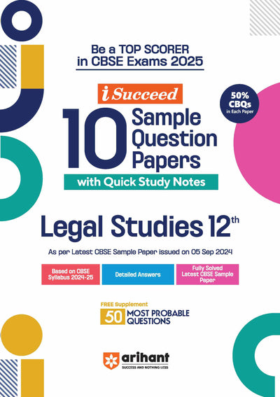 CBSE ISucceed Sample Question PapersLegal Studies Class 12th