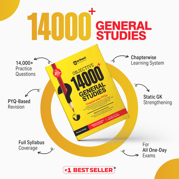 Objective 14000+ General Studies (Samanya Addhyan) Chapterwise PYQs | Complete Coverage of History, Polity, Geography, Economy, Science & Static GK |for SSC, Railway, NDA, CDS & All Competitive Exams
