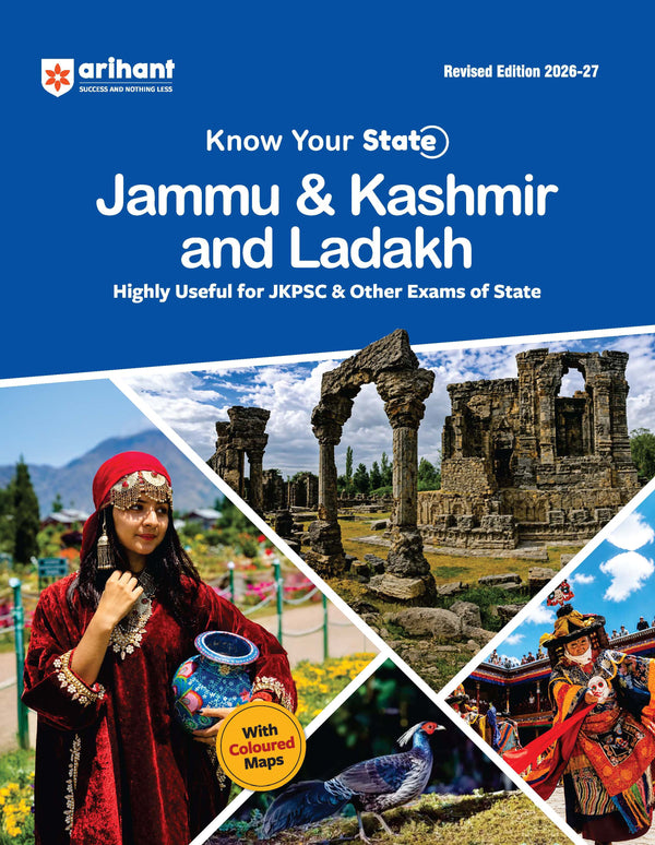 Know Your State Jammu & Kashmir and Ladakh (General Knowledge) | Highly Useful for JKPSC & Other Competitive Exams | With Important Map, Flow charts, Tables, Practice MCQs, PYQs & Budget 2026-27 | Revised Edition 2027