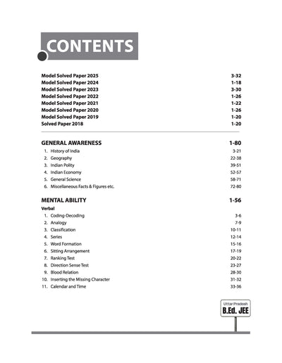Uttar Pradesh B.Ed JEE 2026 Commerce Group | Study Guide | Based on Latest Syllabus & Exam Pattern with Model Solved Paper 2025 | English Medium