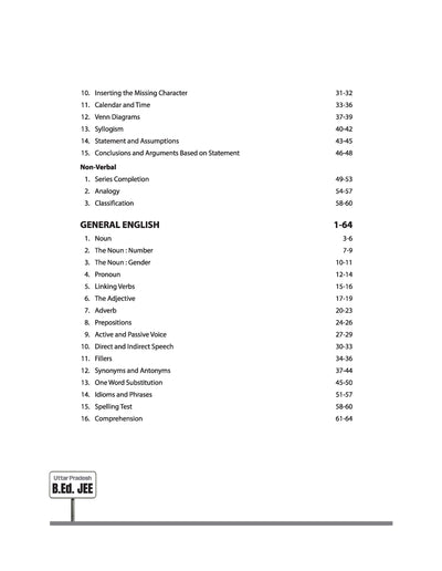 Uttar Pradesh B.Ed JEE 2026 Science Group | Study Guide | Based on Latest Syllabus & Exam Pattern with Model Solved Paper 2025 | English Medium