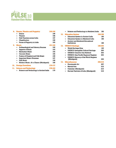 PULSE 3.0 Handwritten Notes: Art & Culture