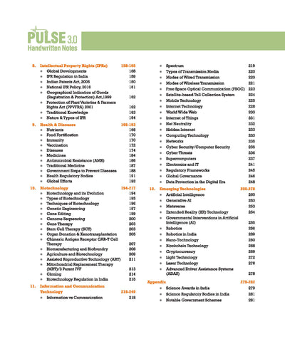 PULSE 3.0 Handwritten Notes: Science and Technology | Fully Revised Edition with SMART Framework | for UPSC Prelims, State PCS and Other Competitive Exam