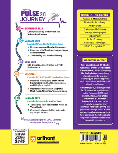 Pulse 2.0 Handwritten Notes to Video Books UPSC Through Maps for UPSC, State PCS & Other Competitive Exam | Revised 2nd Edition | English Medium