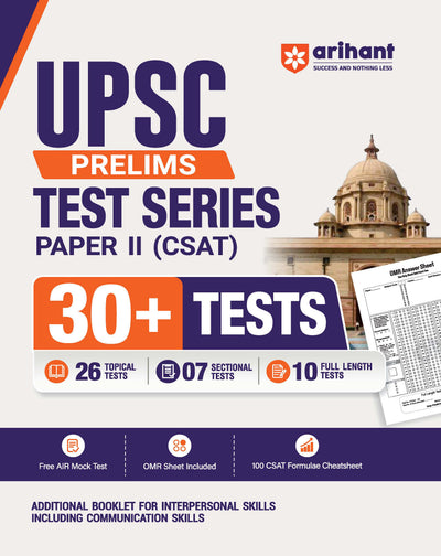 UPSC IAS Prelims 2027 CSAT (General Studies Paper II) Test Series | 30+ Tests with 26 Topical Tests, 7 Sectional Tests & 10 Full-Length Mock Tests | OMR Sheets, AIR Mock Test & 100 Trending Topics