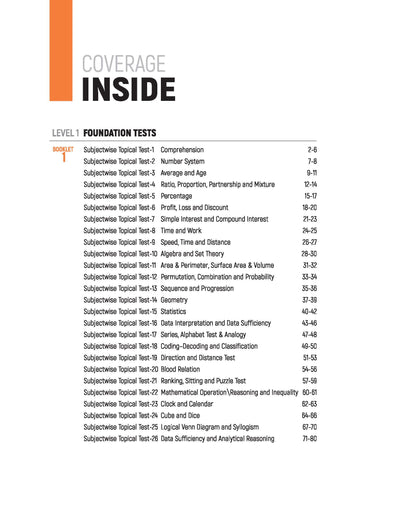 Table Of Content UPSC IAS Prelims GS CSAT Paper 2 Tests