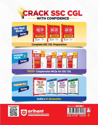 SSC CGL solved papers book cover