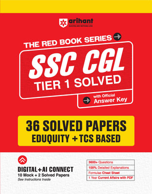 SSC CGL (Tier 1) Exam 2026 | 36 Solved Papers (Eduquity + TCS Based) | 3600+ Questions, Official Answer Key, Detailed Solutions with FREE Current Affairs PDF