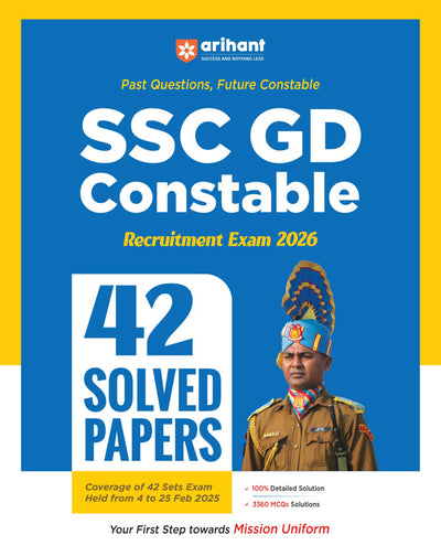 SSC GD Constable Exam 2026 | Study Guide, 20 Mock Tests + 5 Solved Papers & 42 Solved Papers-3360 MCQs | With Free General Knowledge 2026 | English Medium