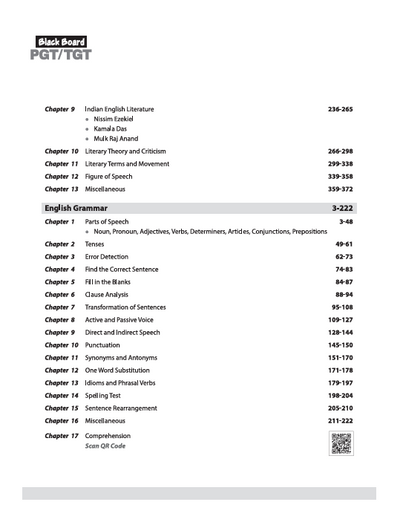Black Board Series PGT/TGT English | Chapterwise Solved Papers | 5000+ MCQs with Explanations | For LT Grade, GIC, DSSSB, Asst. Professor, KVS, NVS, RPSC, BPSC & Other Teacher Exams