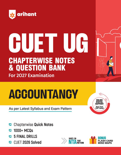 CUET UG 2027 Accountancy | Chapterwise Notes & Question Bank | 1000+ MCQs, 5 Final Drills & CUET 2026 Solved Paper | Mindmaps & Flash Cards | Free Online Mock Test
