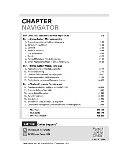 CUET UG 2026 Economics | Chapterwise Notes & Question Bank | Based on NTA Pattern | 1000+ NCERT MCQs, Assertion Reason & CBQs | Mindmaps & Flash Cards | Free Online Digital Support