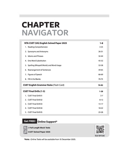 CUET UG 2026 English Language (Section 1-A) | Chapterwise Notes & Question Bank | Based on NTA Pattern | 1000+ NCERT MCQs, Assertion Reason & Case-Based Questions | English Flash Cards | Free Online Digital Support