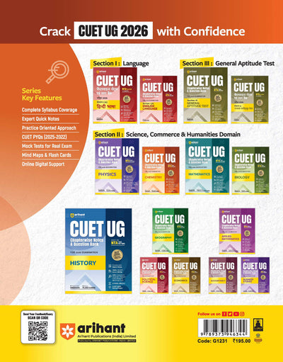 CUET UG 2026 Chemistry | Chapterwise Notes & Question Bank | Based on NTA Pattern | 1000+ NCERT MCQs, Assertion Reason & Case-Based Questions | Chapterwise Mindmaps & Flash Cards | Free Online Digital Support