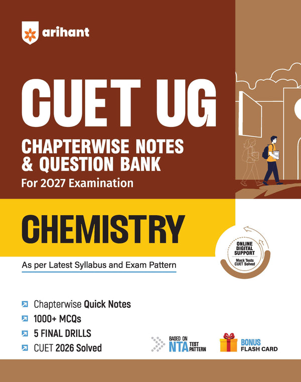 CUET UG 2027 Chemistry | Chapterwise Notes & Question Bank | 1000+ MCQs, 5 Final Drills & CUET 2026 Solved Paper | Flash Cards | Free Online Mock Test