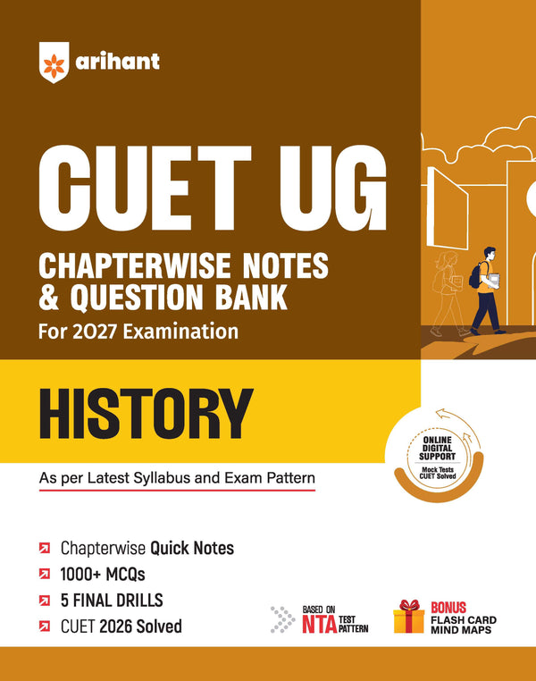 CUET UG 2027 History | Chapterwise Notes & Question Bank | 1000+ MCQs, 5 Final Drills & CUET 2026 Solved Paper | Mindmaps & Flash Cards | Free Online Mock Test
