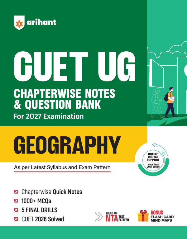 CUET UG 2027 Geography | Chapterwise Notes & Question Bank | 1000+ MCQs, 5 Final Drills & CUET 2026 Solved Paper | Mindmaps & Flash Cards | Free Online Mock Test