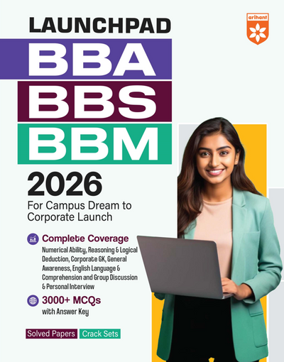 Launchpad BBA BBS BBM 2026 | 3000+ MCQs & Solved Papers, Crack Sets | English Medium