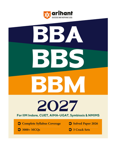 BBA BBS BBM Entrance Exam 2027 | For IIM Indore, CUET, AIMA UGAT, Symbiosis & NMIMS | Complete Syllabus, 3000+ MCQs, Solved Paper 2026 & 3 Crack Sets