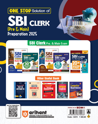 SBI Clerical Cadre Pre. & Main Exam 2025 | 20+ Solved Papers (2024-2009) | English Medium