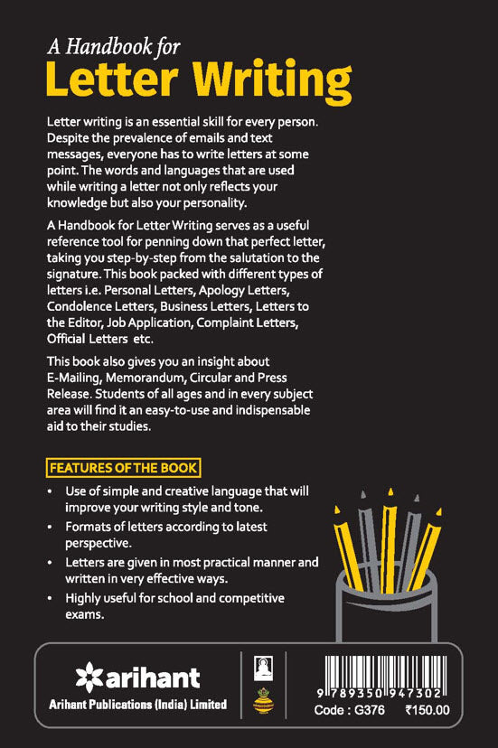 Buy A Handbook for Letter Writing – arihantbooks