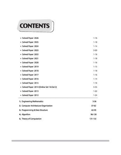 GATE Computer Science & Information Technology Chapterwise Solved Papers 2026–2000 |Chapterwise & Yearwise Detailed Explanations as per GATE Pattern