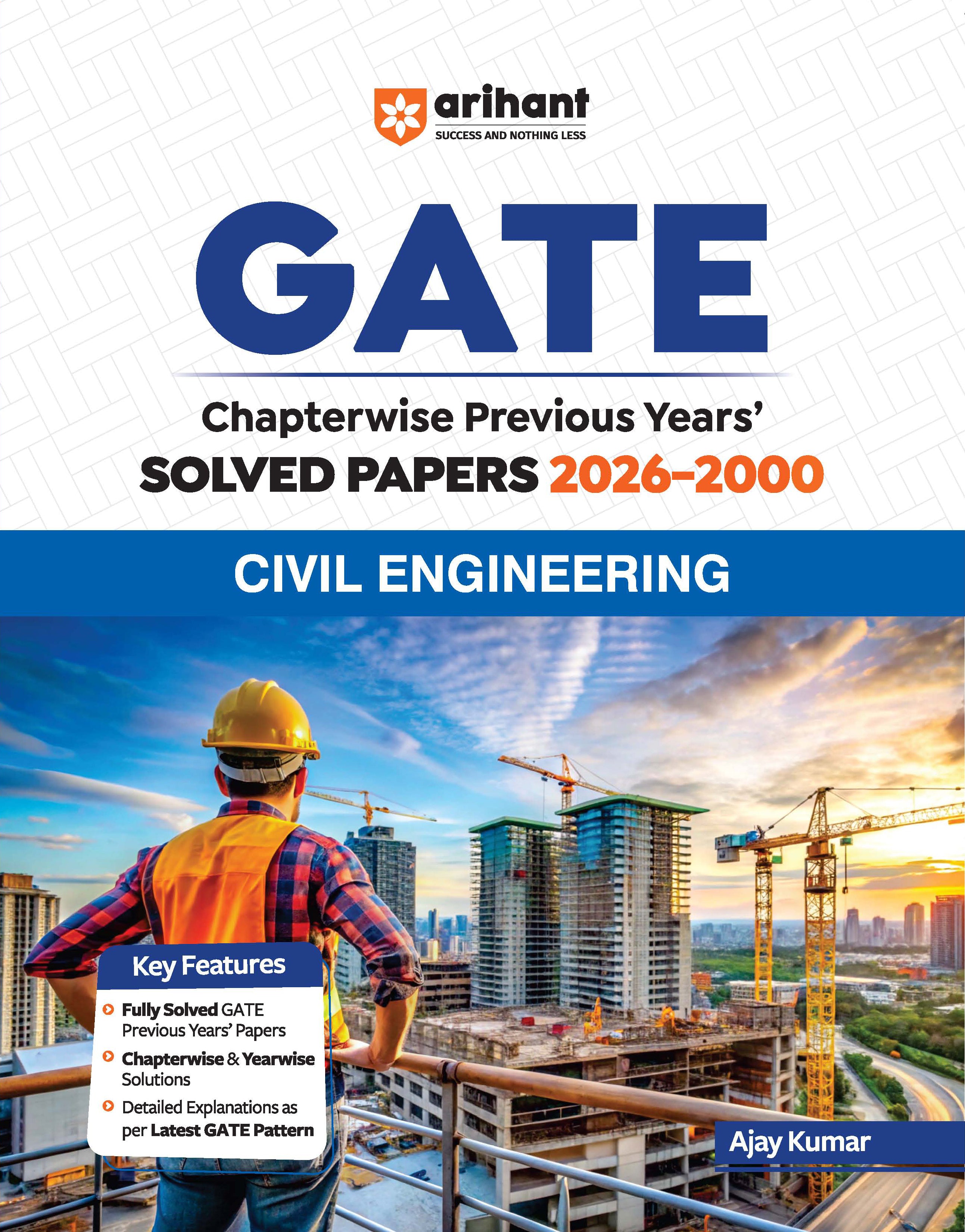 Engineering Paper Solve Problem Best GATE Civil Engineering Solved Papers Book 2026 – arihantbooks