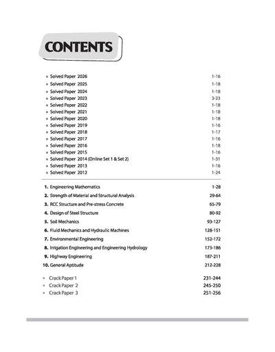 GATE Civil Engineering Chapterwise Solved Papers 2026–2000 |Chapterwise & Yearwise Detailed Explanations as per GATE Pattern
