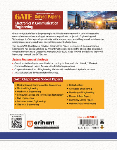 GATE Chapterwise Previous Years Solved Papers 2025-2000 | Electronics & Communication Engineering | By Manish Purbey