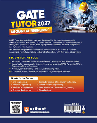 GATE Tutor 2027 Mechanical Engineering | Solved Papers 2023–2026 & 5 Mock Tests | Complete ECE Preparation Book | Er. Dinesh Nath Goswami