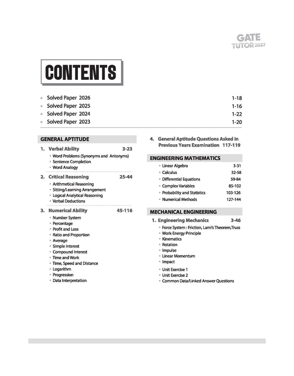 GATE Tutor 2027 Mechanical Engineering | Solved Papers 2023–2026 & 5 Mock Tests | Complete ECE Preparation Book | Er. Dinesh Nath Goswami