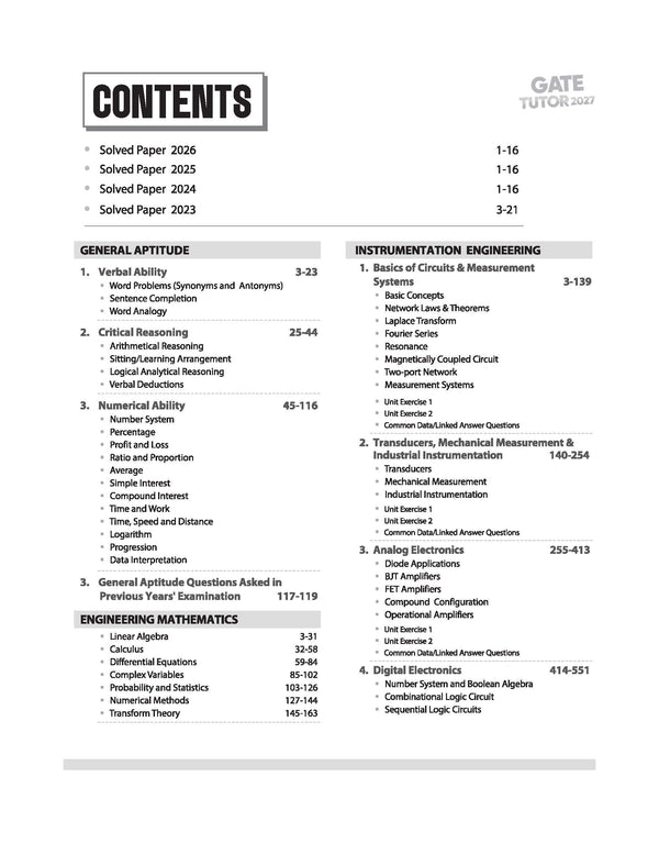 GATE Tutor 2027 Instrumentation Engineering | Solved Papers 2023–2026 & 5 Mock Tests | Complete ECE Preparation Book | Ankit Goel, Geetika