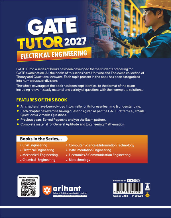 GATE Tutor 2027 Electrical Engineering | Solved Papers 2023–2026 & 5 Mock Tests | Complete ECE Preparation Book | Prashant Bharti, Er. Bhavin Juneja, Gaurav Goel