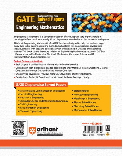 GATE Engineering Mathematics Chapterwise Solved Papers (2025-2000) | By Abhinav Goel & Suraj Singh
