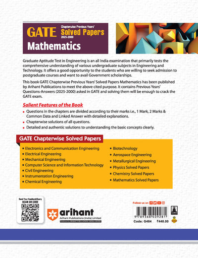 GATEMathematics Chapterwise Solved Papers (2025-2000) | By Suraj Singh